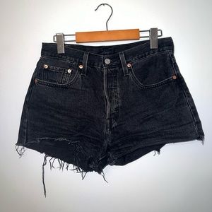 Size 27 Levi’s 501 Black Jean Shorts